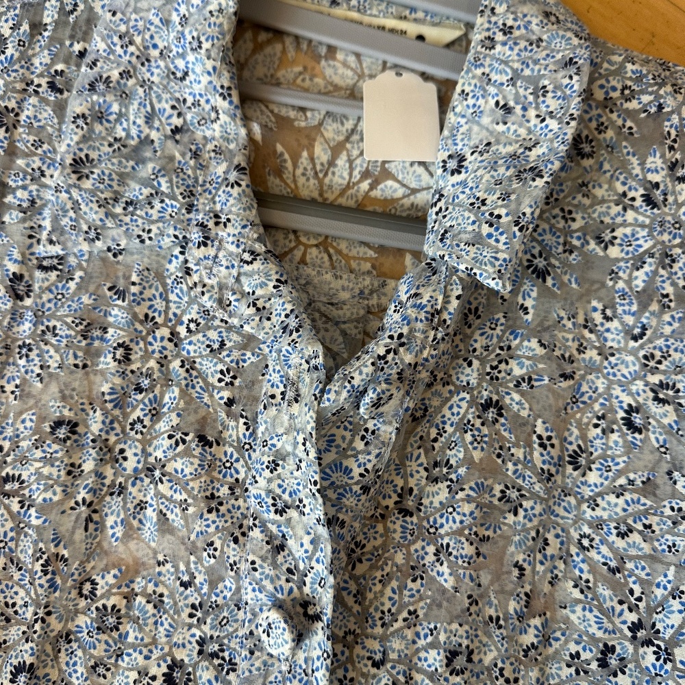 Zara chiffon sheer floral crop blouse, XS, GD1214 - Picture 3 of 4